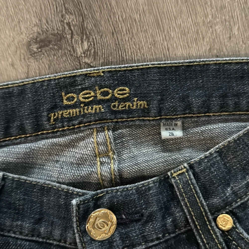 Y2K Bebe jeans size 26 Carmen rivet low rise - Picture 5 of 6